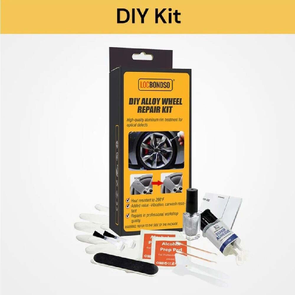 DIY Silver Alloy Wheel Rim Scuffs Scrape Car Kerb Damage Repairing Kit Fix Tool