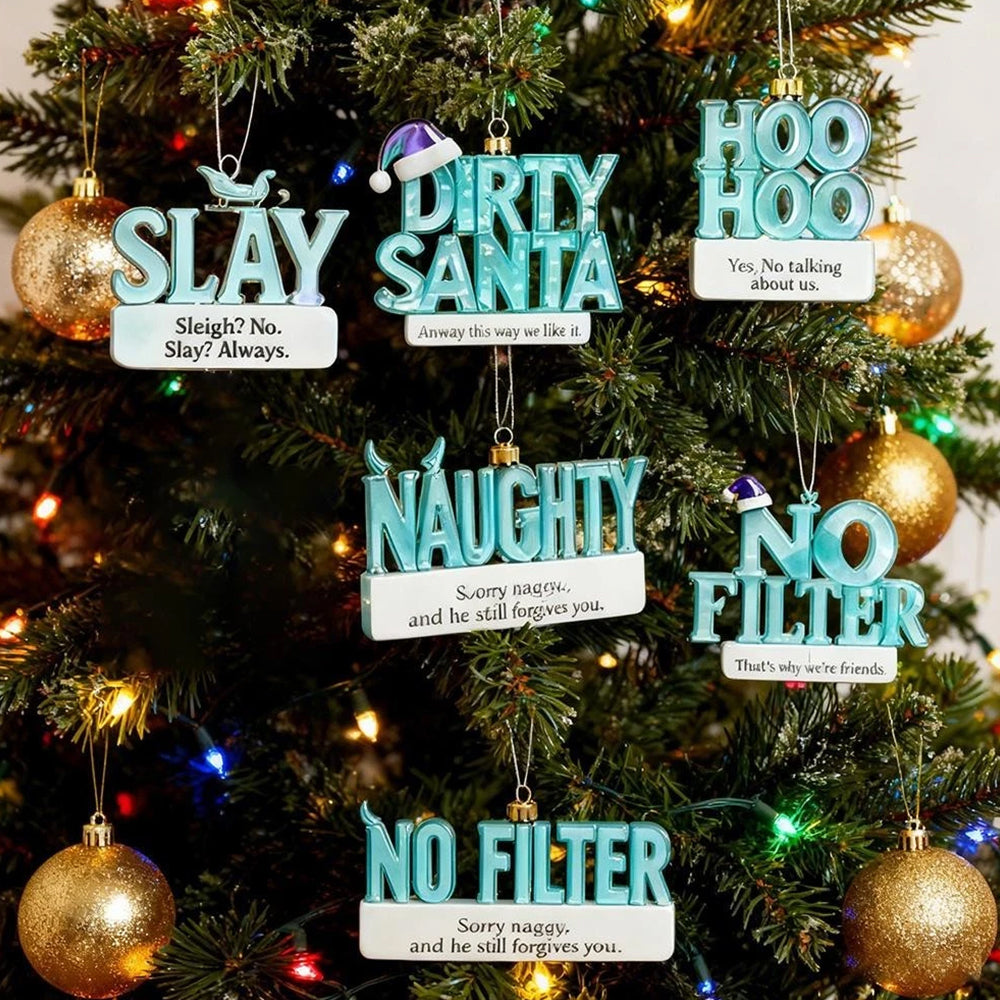 2D Adult Humour Acrylic Sea Glass Advent Calendar - 24 Days of Funny & Cheeky Holiday Surprises