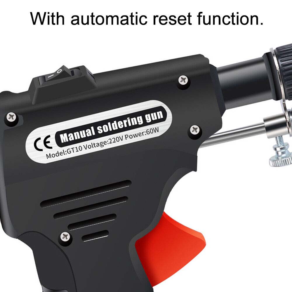 5PCS/set 60W Automatic Electric Soldering Station Iron Gun Solder Tin Tool Kit