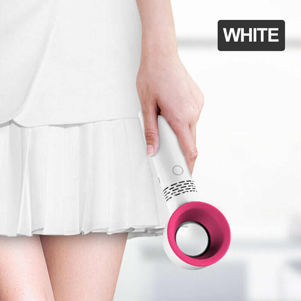 360 Degree Mute Portable Bladeless Hand Held Mini No Leaf Handy Fan USB Cooler