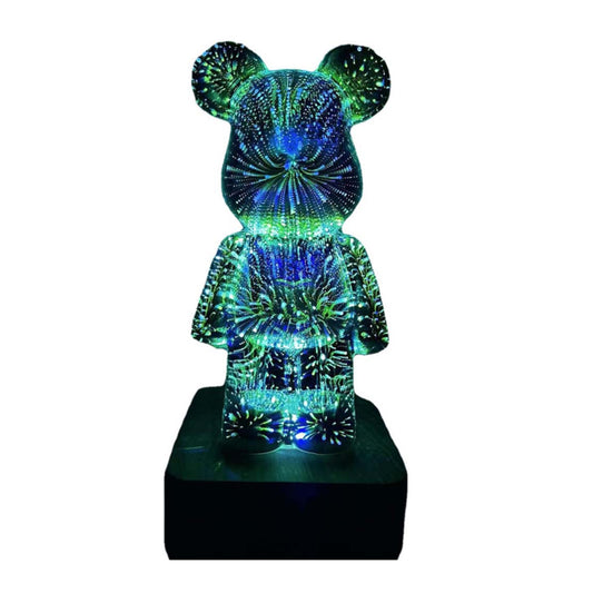 3D Fireworks Bear LED Night Light Room Atmosphere Light Desktop Decoration Night