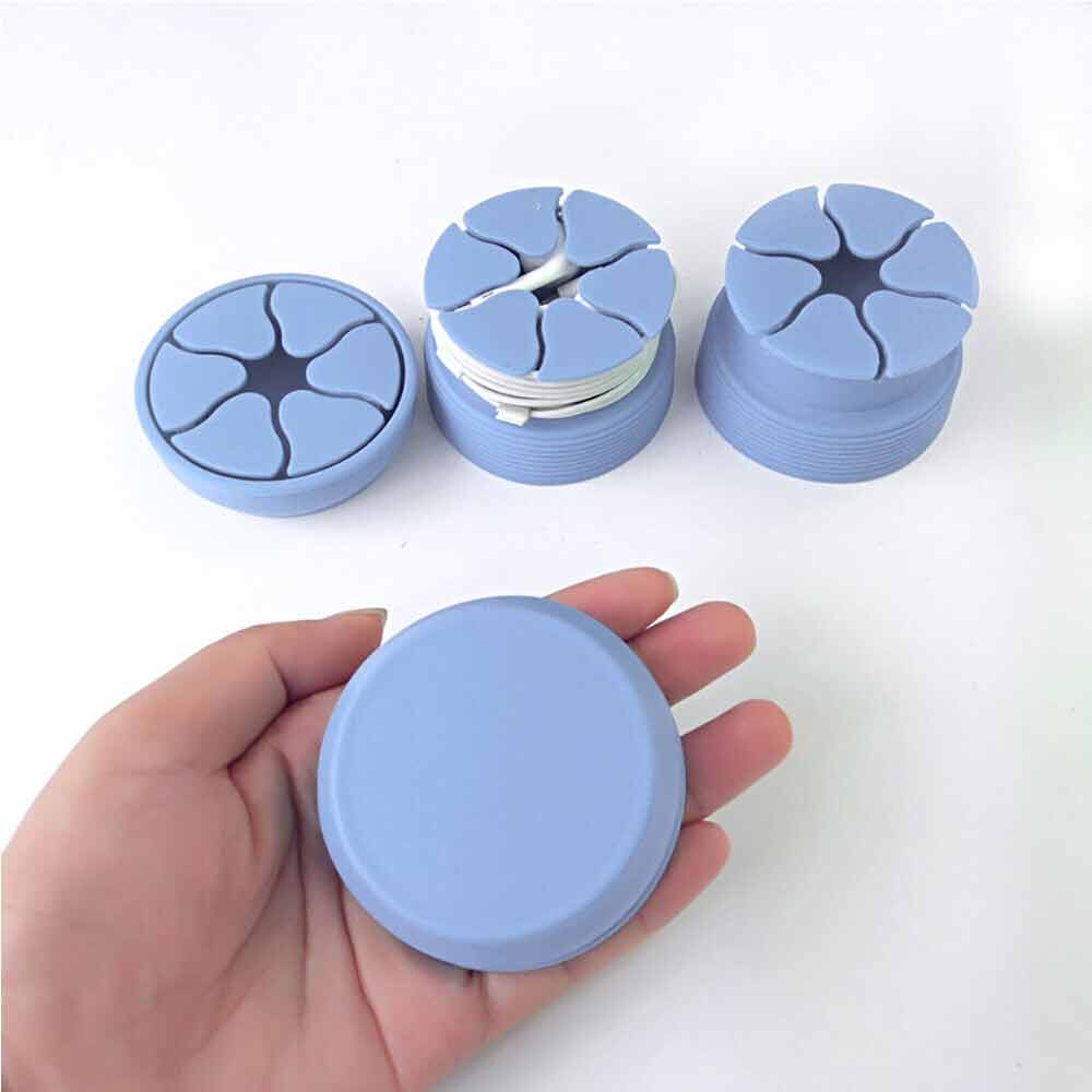 Silicone Stretch 5PO Case Mini Earphone Holder Earbud Storage Winder Carrying