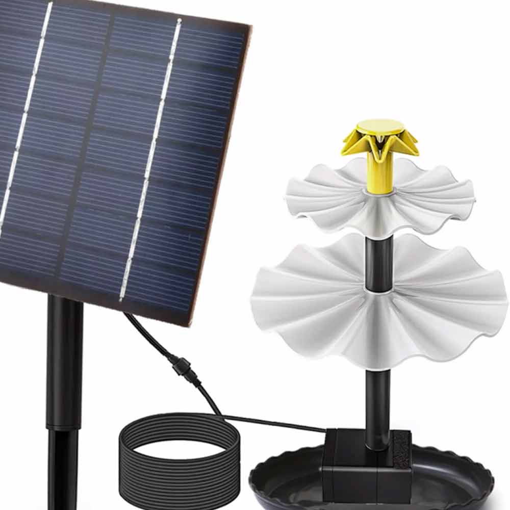 3 Tiered Bird Bath Pump with Solar Panel Solar Water Fountain for Bird Bath Garden Outdoor Indoor Pond Decor