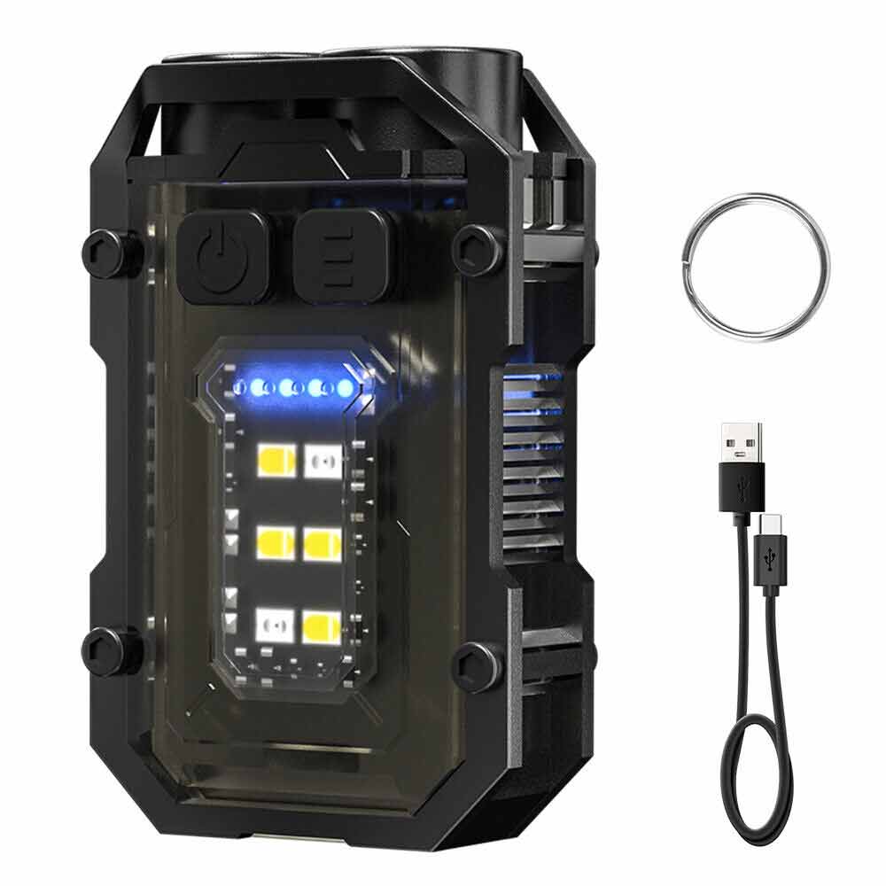 Mini Super Bright Flashlight Keychain Light Pocket Torch LED Rechargeable Lights