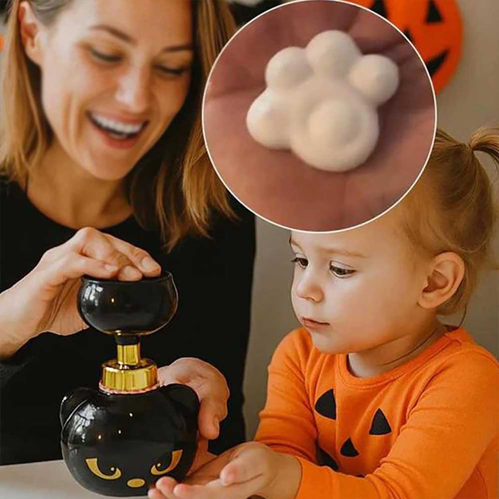 Magic Cat Paw Foam Soap Dispenser - Cute Halloween Hand Wash Dispenser with Refillable Bottle