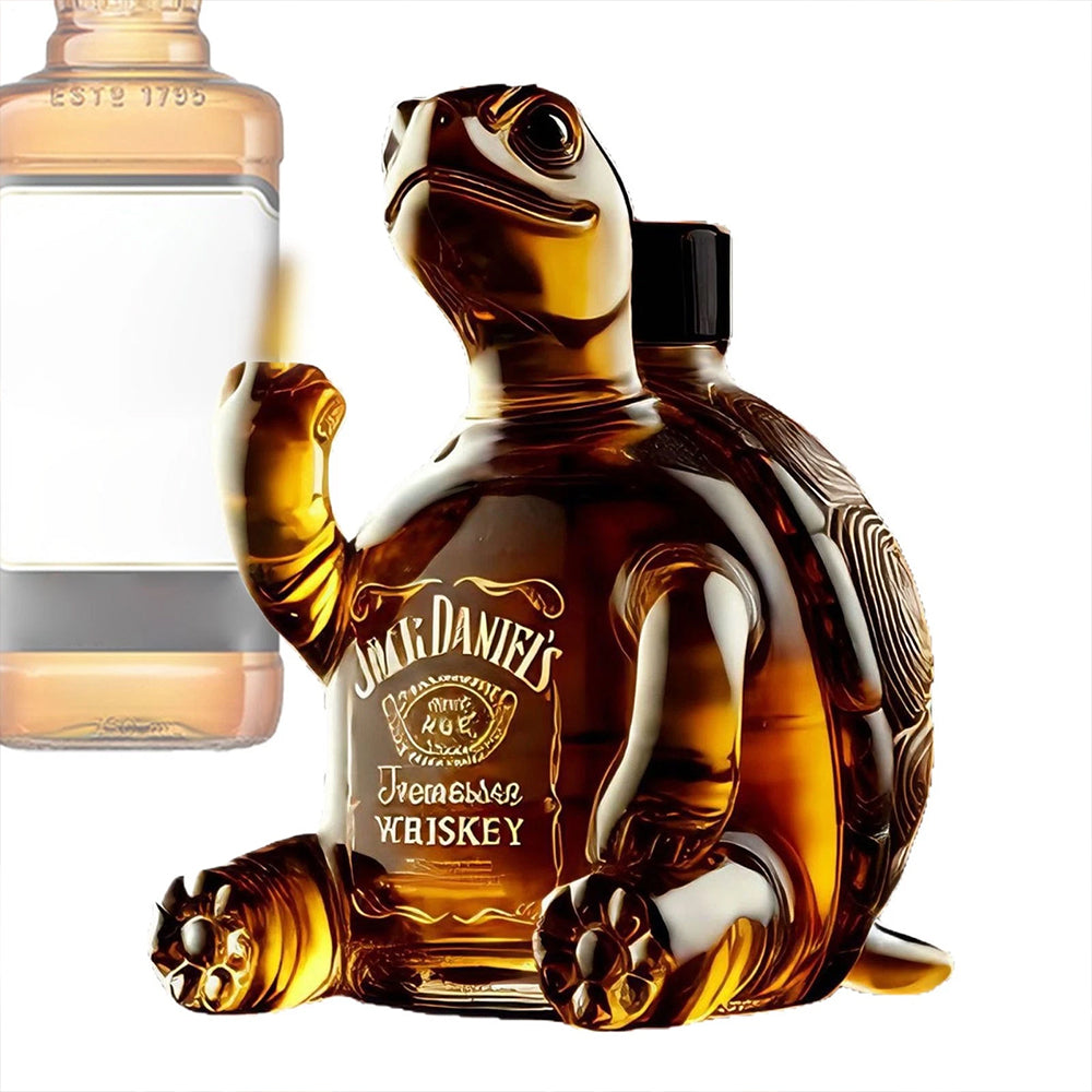 Turtle Whiskey Bottle 2025 - Unique Animal Glass Decanter Gift 350ml