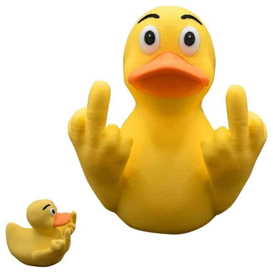Funny Middle Finger Duck,Unique Middle Finger Rubber Ducks Figurines Prank Gifts