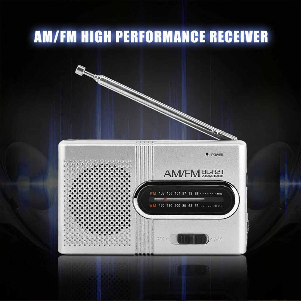 Pocket AM FM Radio – Portable Mini Travel Radio with Built-in Stereo Speaker