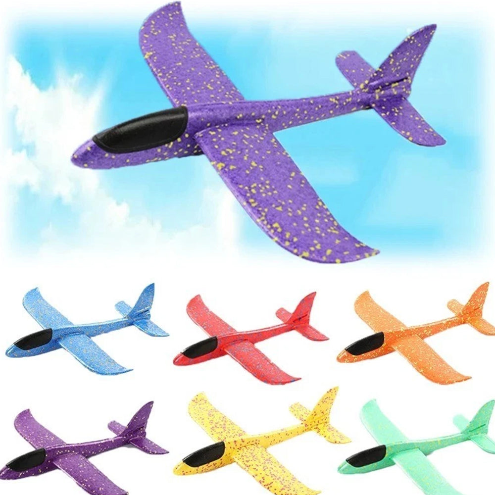 48cm Foam Glider Stunt Plane – Hand Thrown Outdoor Toy with Head Light