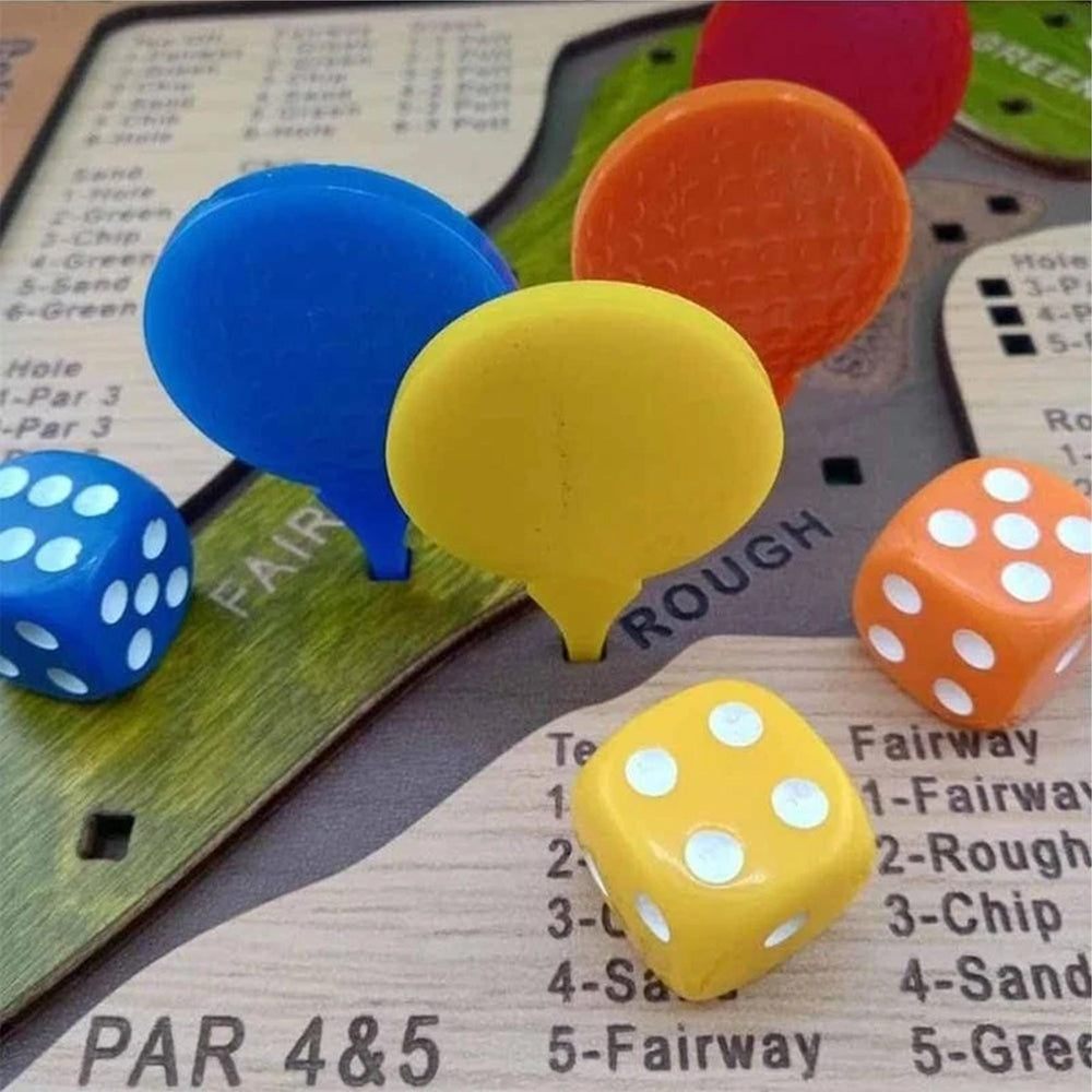 Mini Golf Dice Game – Tabletop Wooden Board Game, Family Fun Challenge