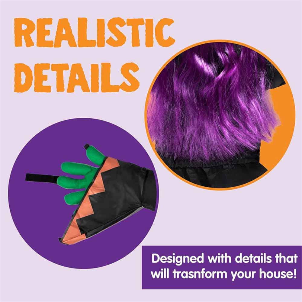 Halloween Crashing Witch Into Tree Outdoor Decor Yard Lawn Flying Witch Pendant