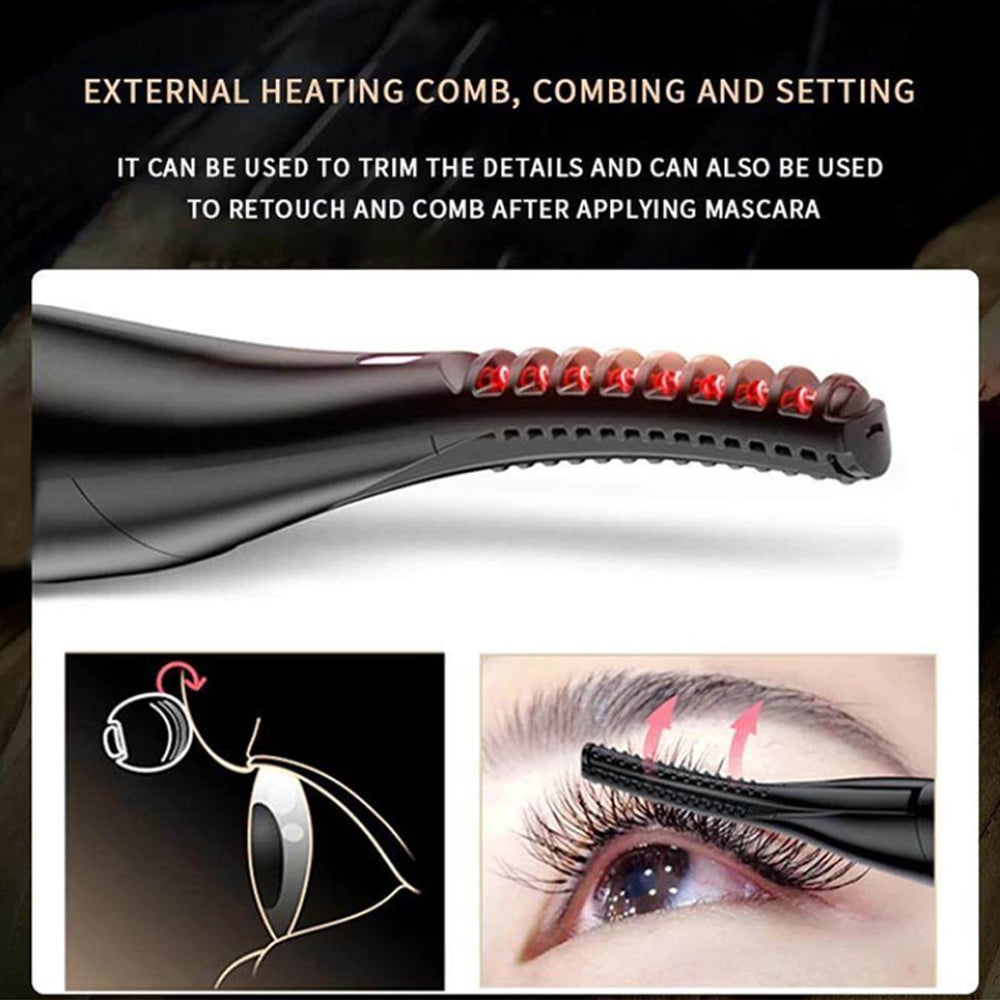 Mini Heated Eyelash Curler Electric Eyelash Curler Professional USB Rechargeable