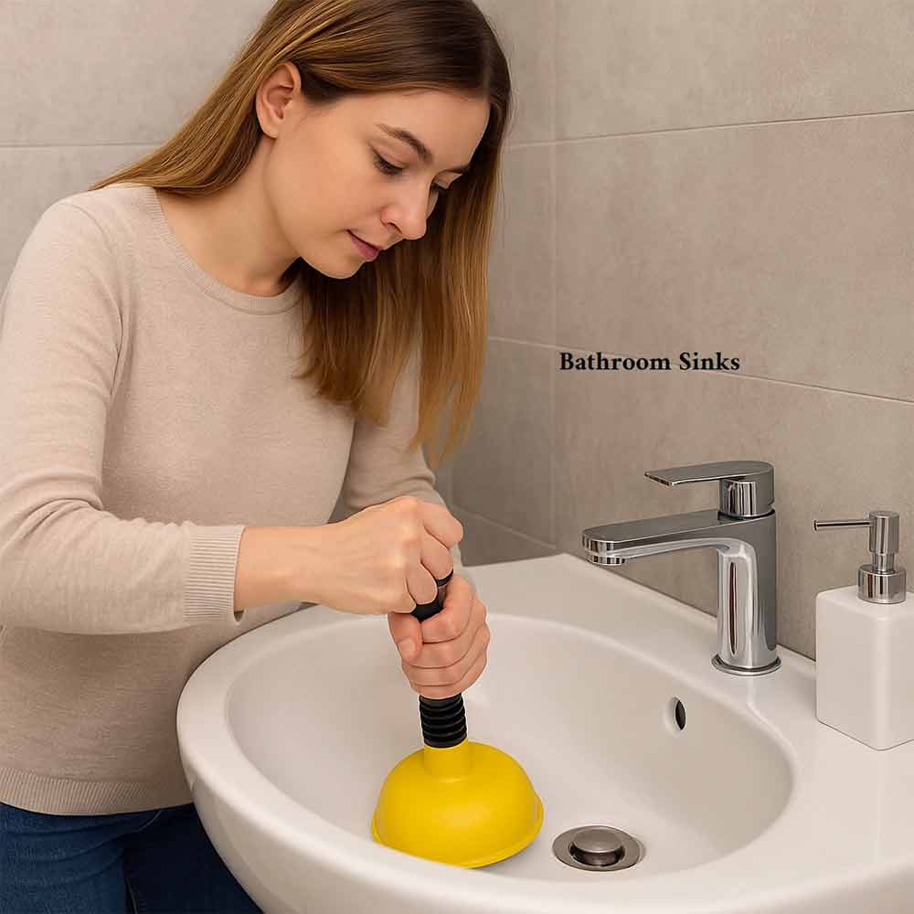 Mini Sink & Drain Plunger – Small Unclogger for Bathroom, Kitchen, Shower Drains