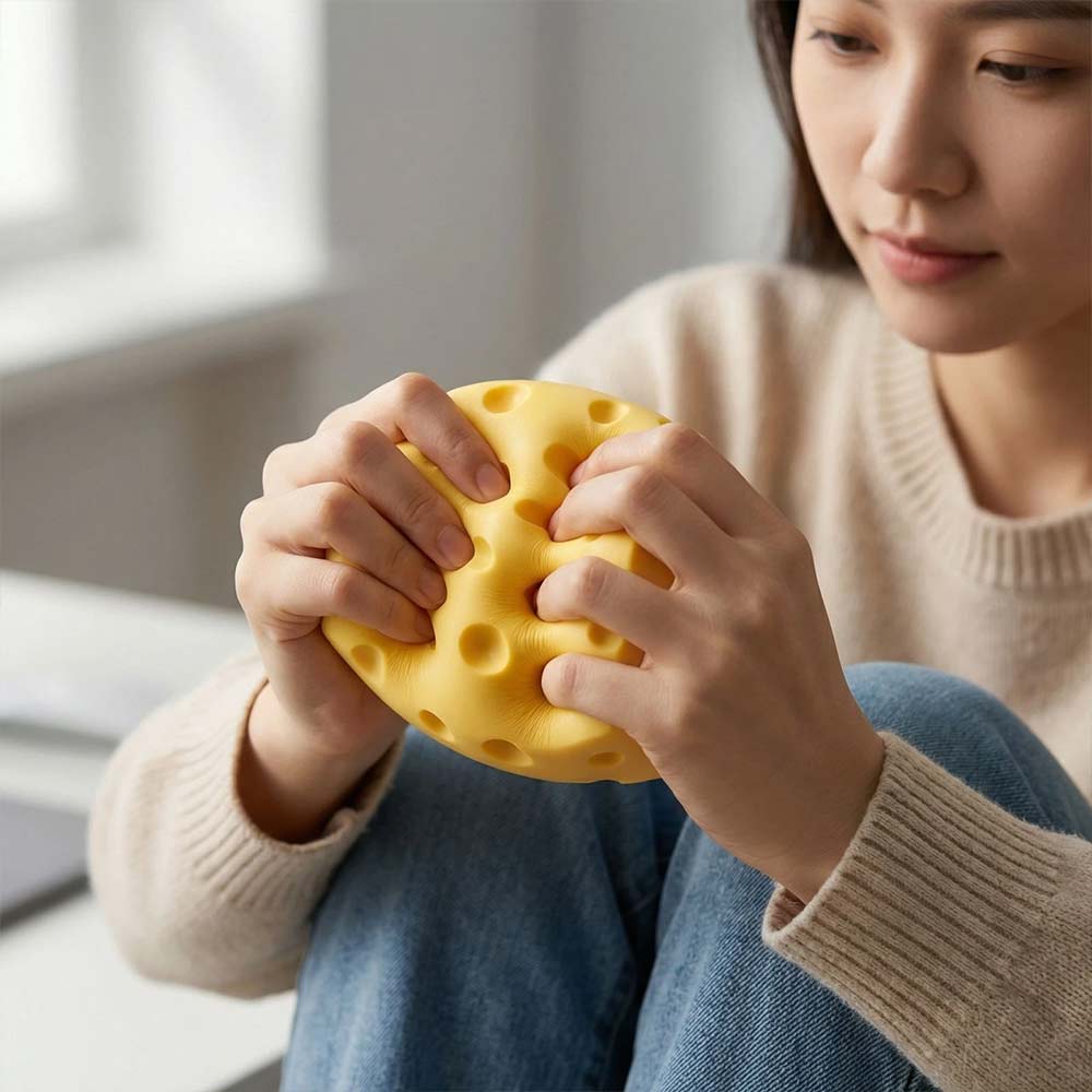 Extra Large Squishy Cheese Stress Relief Toy - Soft Novelty Simulation Cheese  Prop