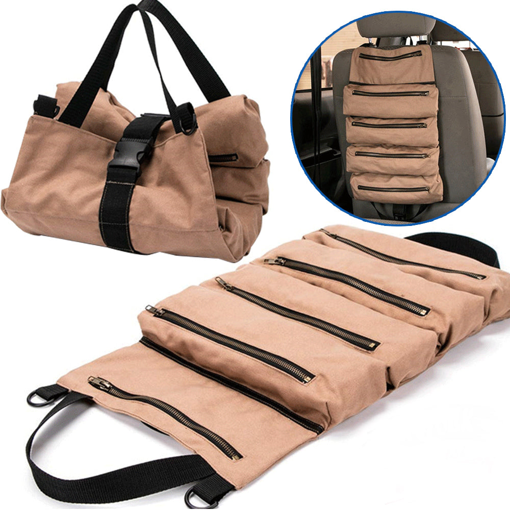 Large Car Repair Tools Home Hardware Tool Wrench Roll Up Bag Organizer Canvas