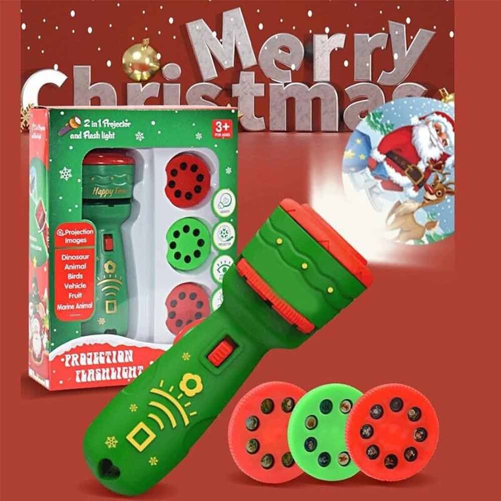 24 Pattern Christmas Slide Projector Handheld Torch Lamp Flashlight Kid Toy Gift