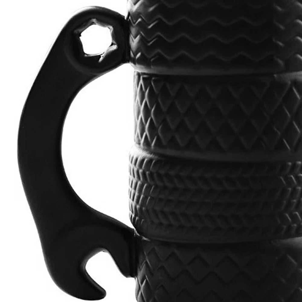 Novelty Tyre Coffee Mug – 500ml for Car Enthusiasts, Mechanics, Motorsport, 4x4, Rally, F1