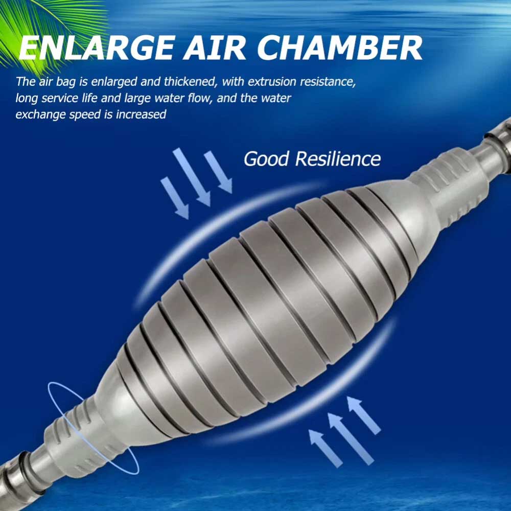 Aquarium Fish Tank Syphon Vacuum Cleaner Siphon Pump Water Changer Gravel Filter