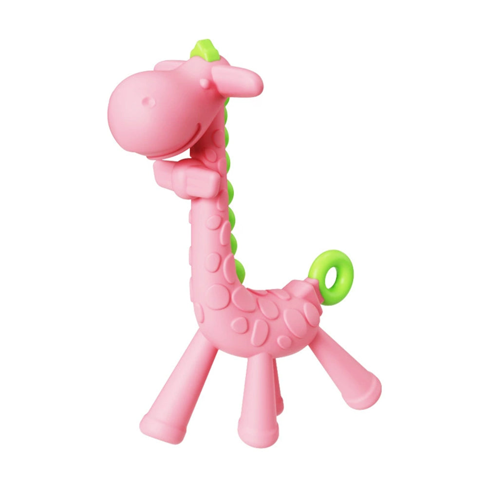 3X Silicone Teething Toothbrush - Giraffe Shape BPA-Free Chew Toy