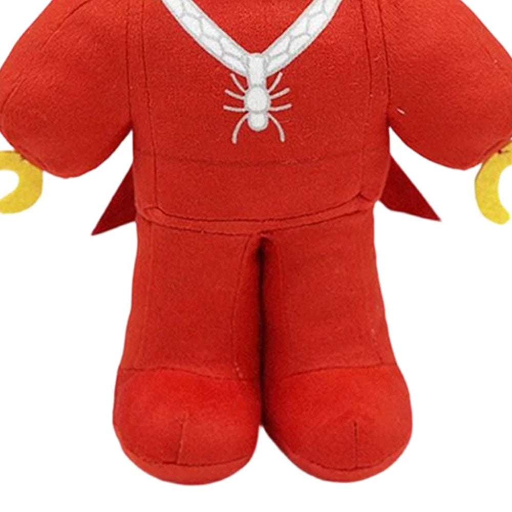 Red Character Plush with Sword Funny Collectible Soft Toy for Gamers