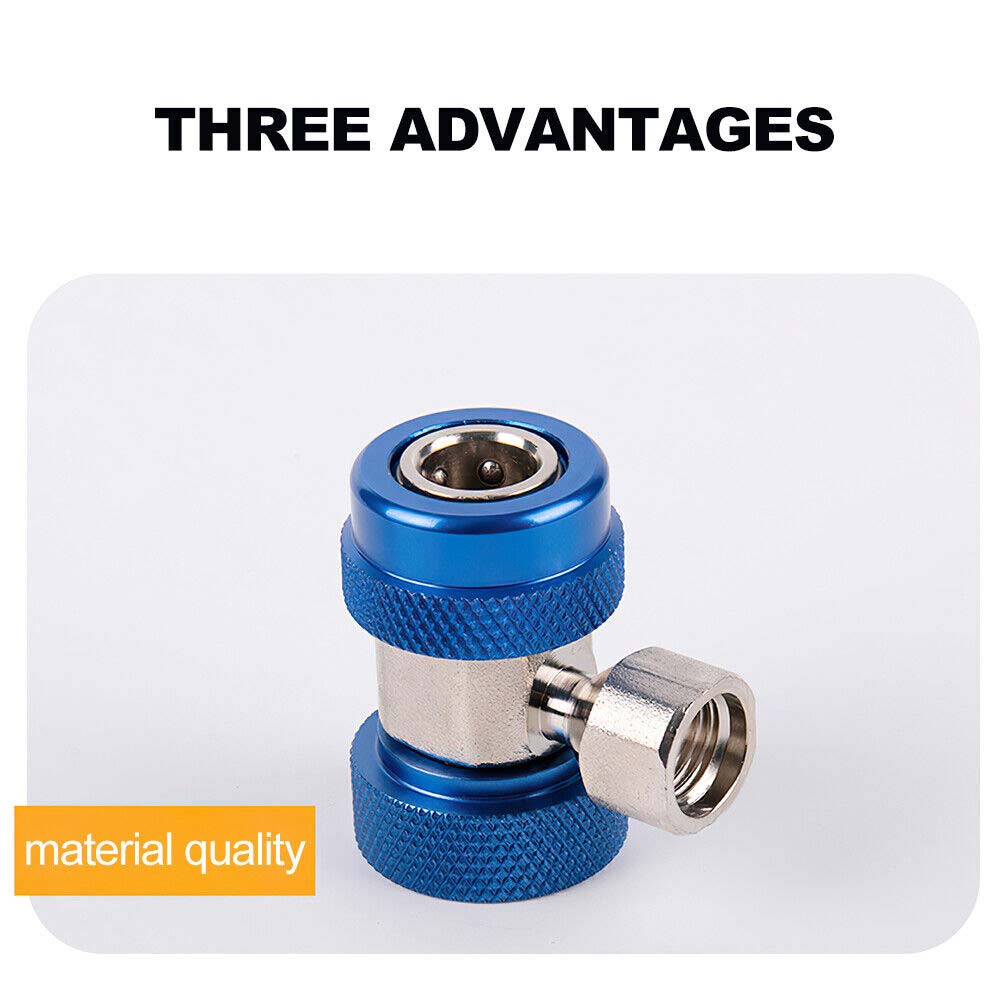 2pcs R134A A/C Air Condition Coupler Adapter High Low Manifold Gas Connector