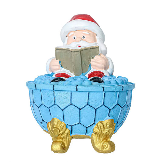 Christmas Santa Bubble Bath Lamp, Cute Santa Reading Books USB LED Lamp Decor