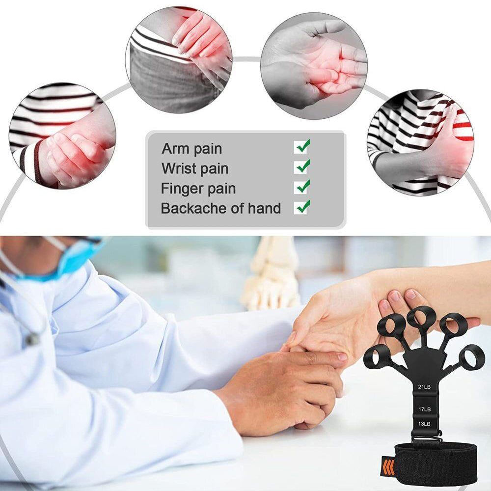 Finger Exerciser Strength Gripper Forearm Trainer Hand Grip Strengthener Therapy