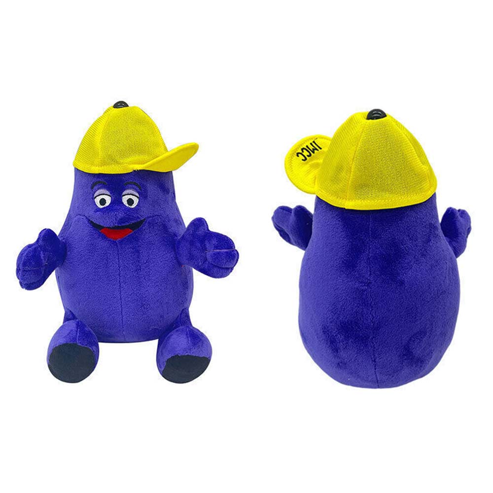 22cm Grimace Shake Yellow Hat Plush Doll High-quality Short Plush Ideal Gift For Kids