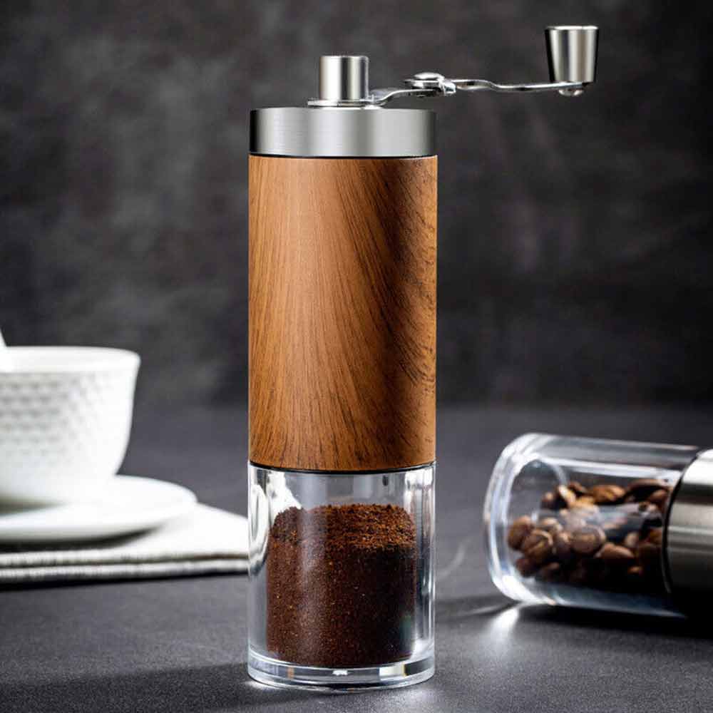 Hand Manual Coffee Bean Grinder Stainless Steel Conical Burr Portable Travel