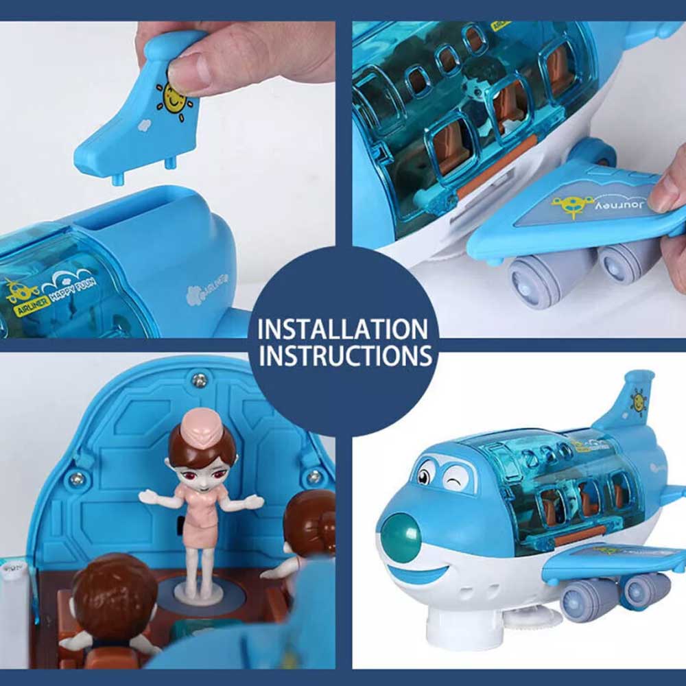 360 Rotating Electric Toy Plane Airplane with Sound Light Gift for Boys Xmas Gift