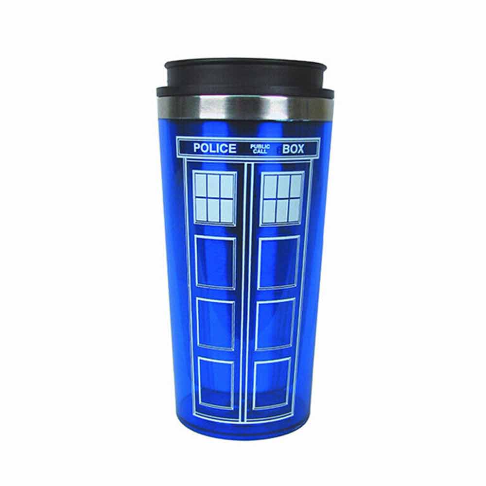 16oz Bottle Doctor Who Travel Coffee Mug TARDIS Insulated Tumbler Cup