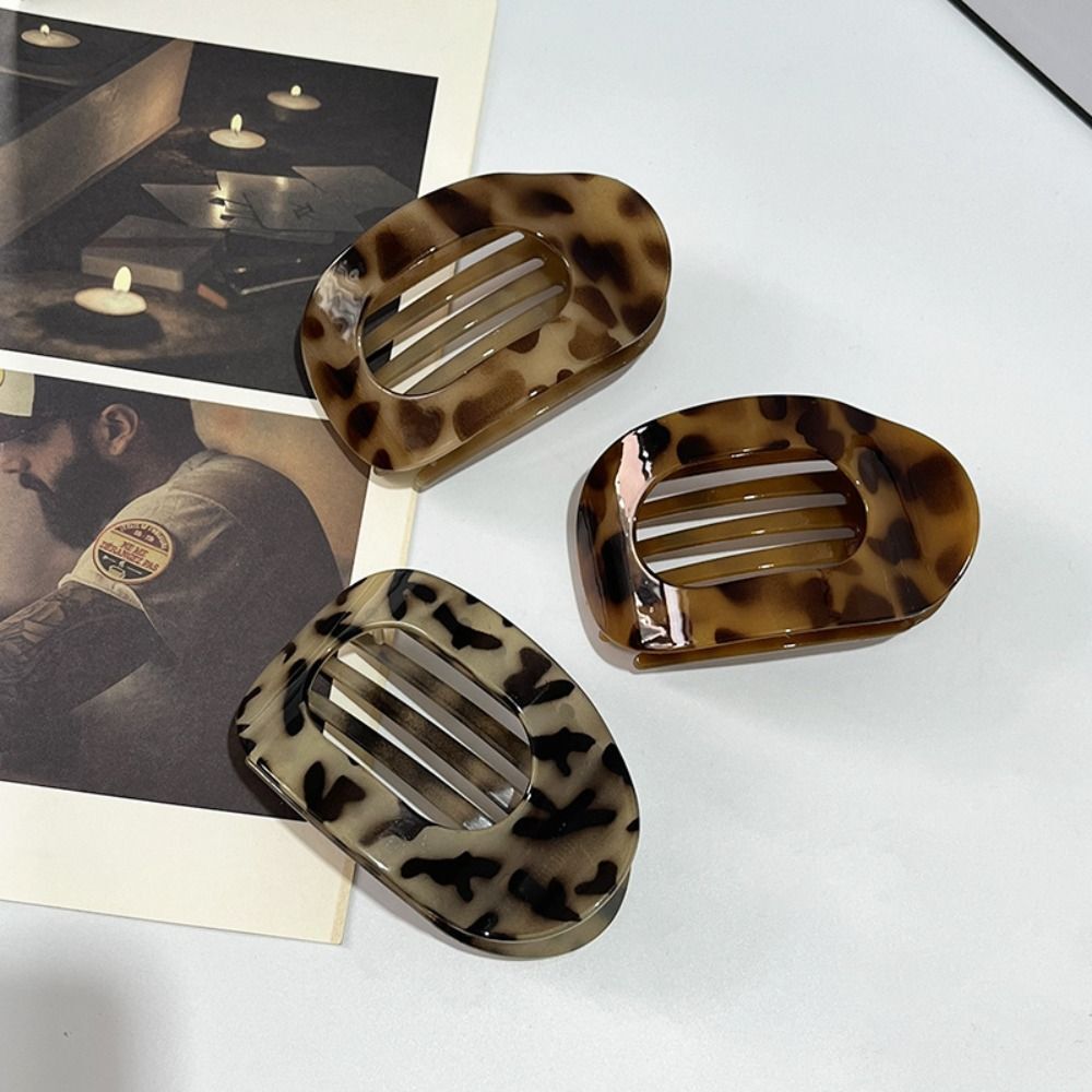 Set Flat Oval Hair Claw for thick Hair Clip For Women Girls Accessories