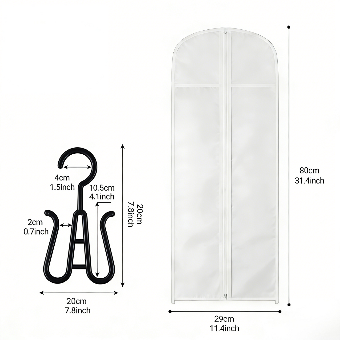 Hair Extension Storage Bag - Dust Proof Wig Hanging Bag with Hanger
