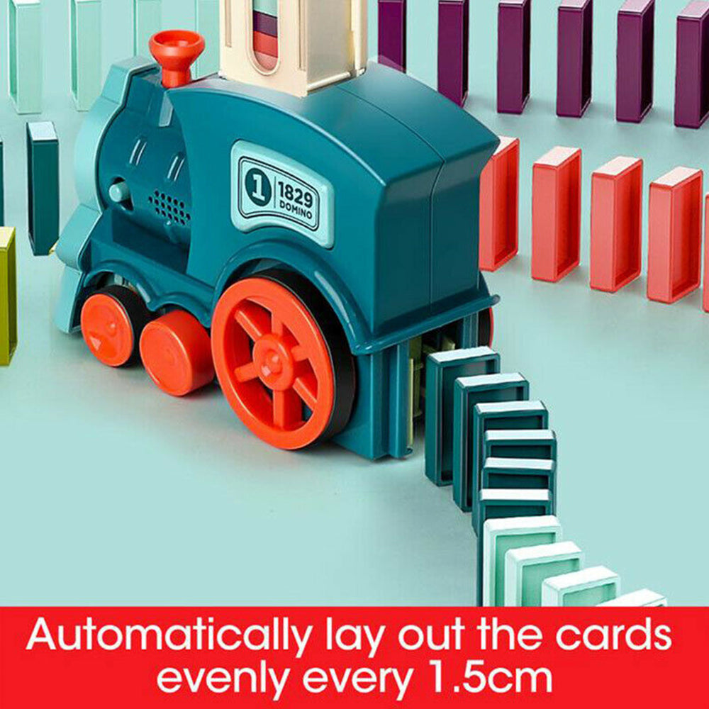 Domino Train Building Blocks Set Stacking Toy Kids Creatives Toys Funny Gift