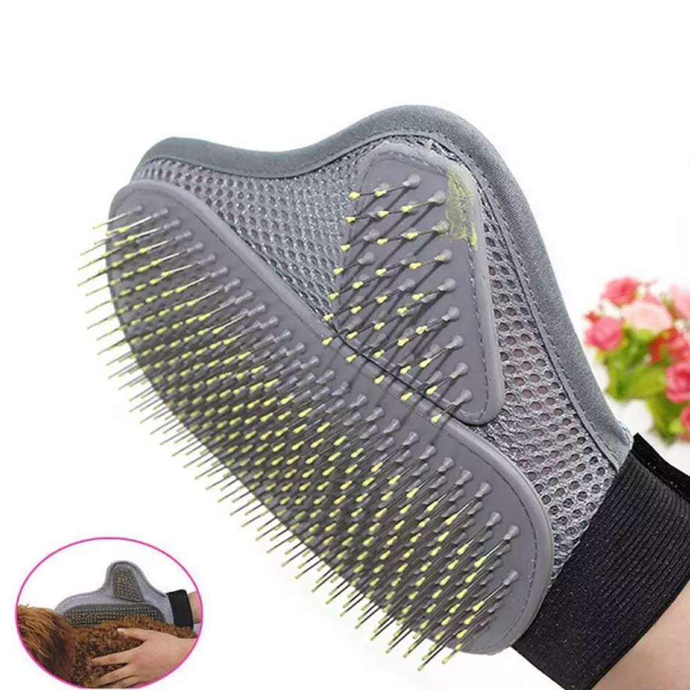 Breathable Heavy Duty Pet Grooming Glove Hair Removal Cat Dog Mitts Gentle
