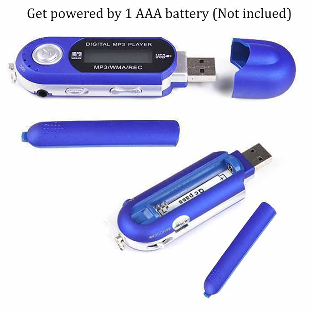 4GB/8GB Portable USB MP3 Player – Digital LCD Screen, FM Radio, Rechargeable Music Player with Built-in Memory