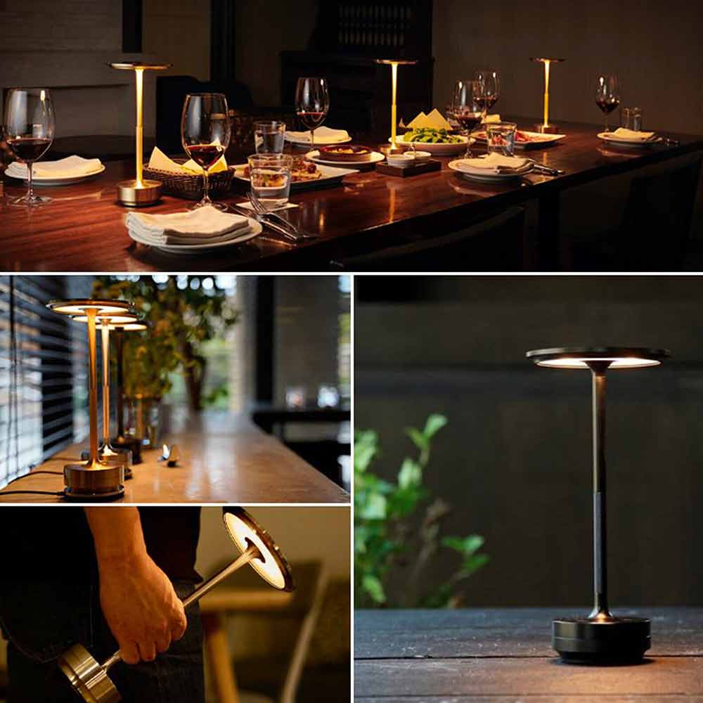 Rechargeable LED Table Desk Lamp Cordless Night Light Bar Hotel Decor