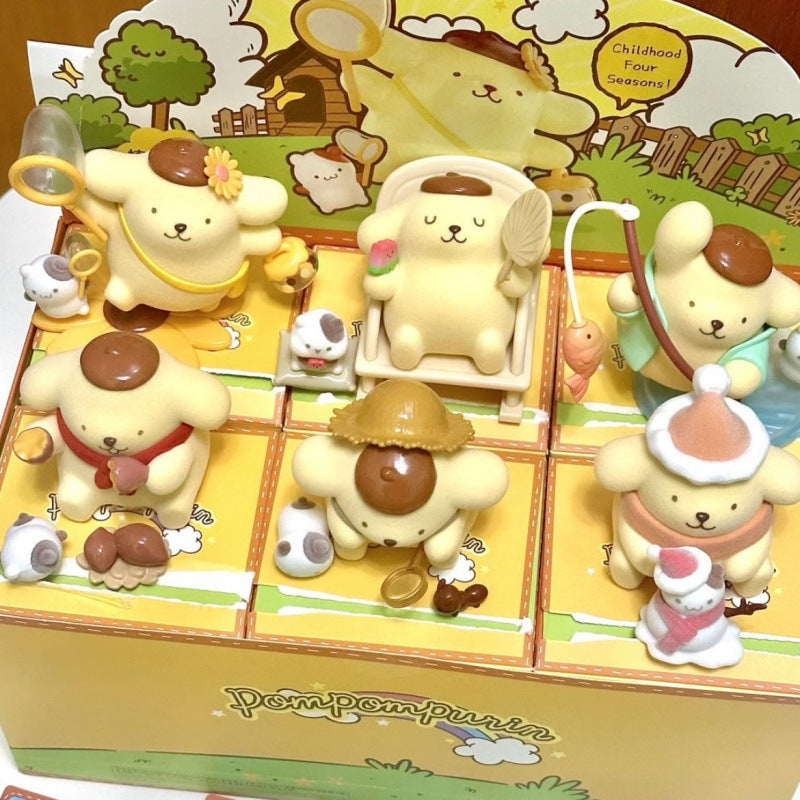1* Childhood Four Seasons Blind box Doll Cute Desktop Ornament Handmade