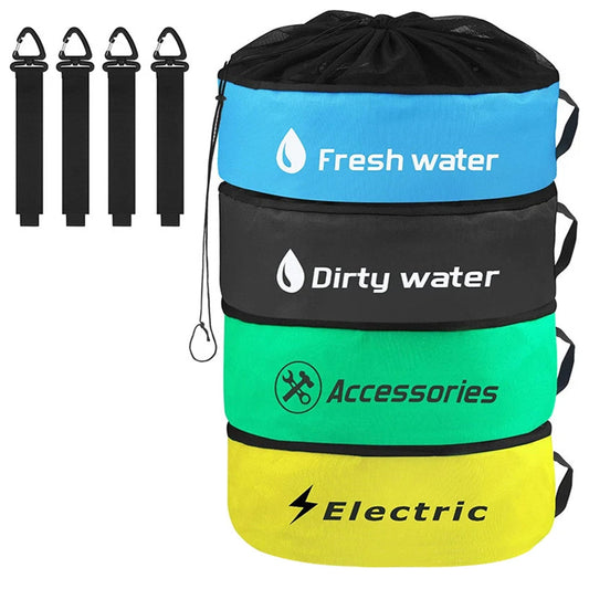 Hose Bag Caravan Camping RV Cable Organizer Water Hose Electrical Cords Storage