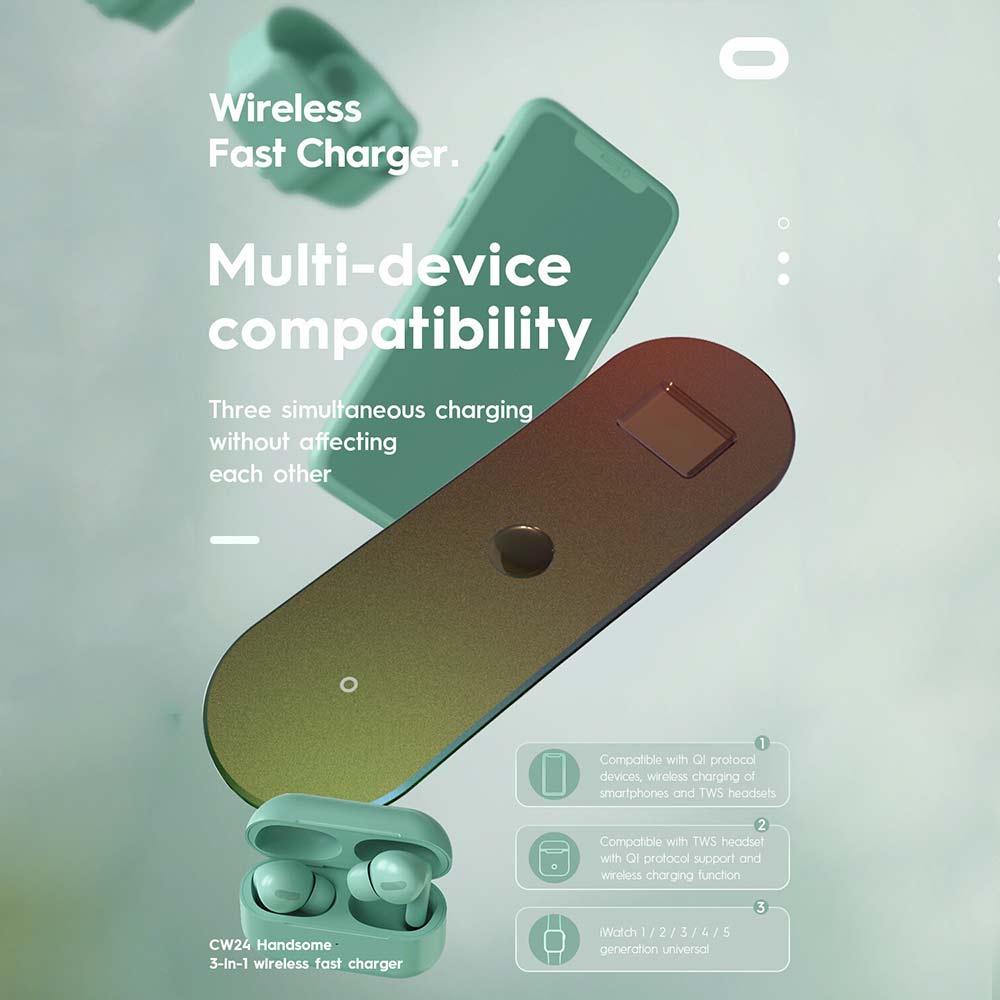 3-in-1 Wireless Charging Dock – for Apple Watch, iPhone & AirPods