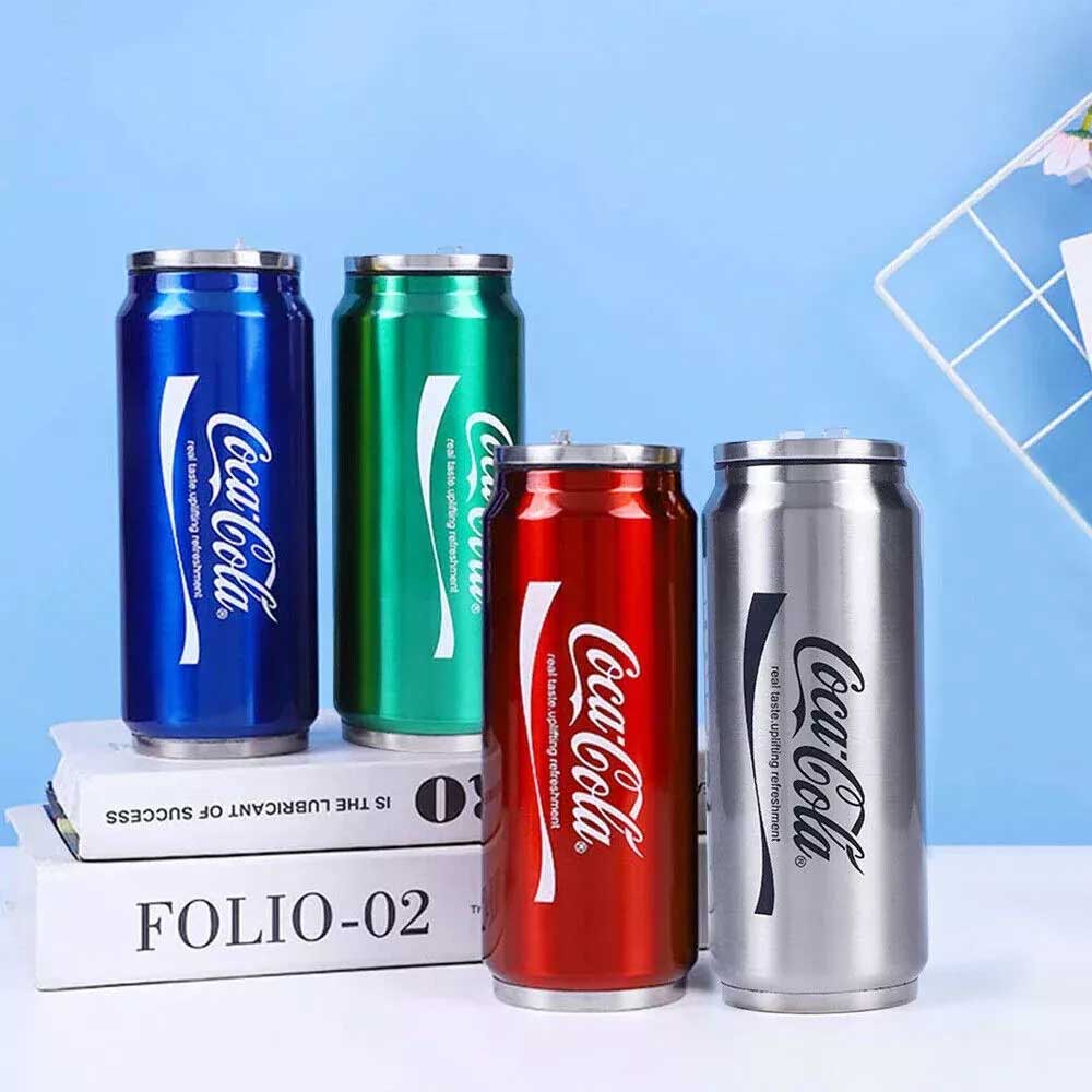 500ML Stainless Steel Coca Thermos Insulated Water Bottle Travel Mug Cup