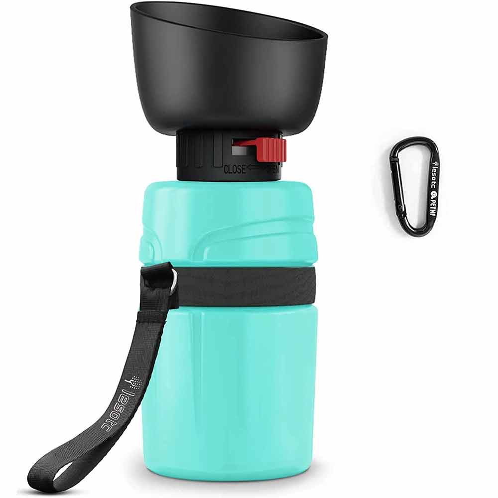 Portable Dog Water Bottle – 520ml Travel Dog Water Bottle with Foldable Bowl