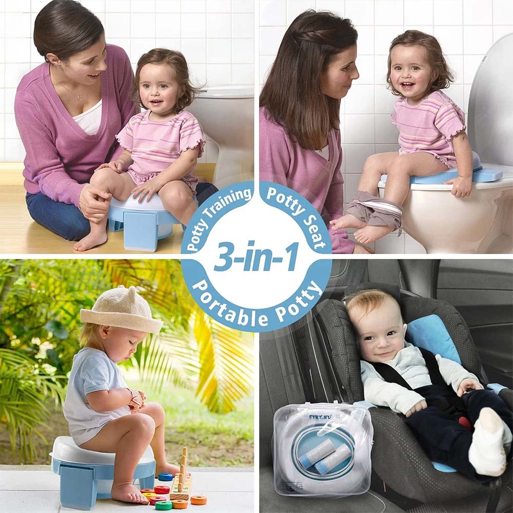 Travel Potty - Reusable Portable Folding Potty for boys and girls Outdoor Camping