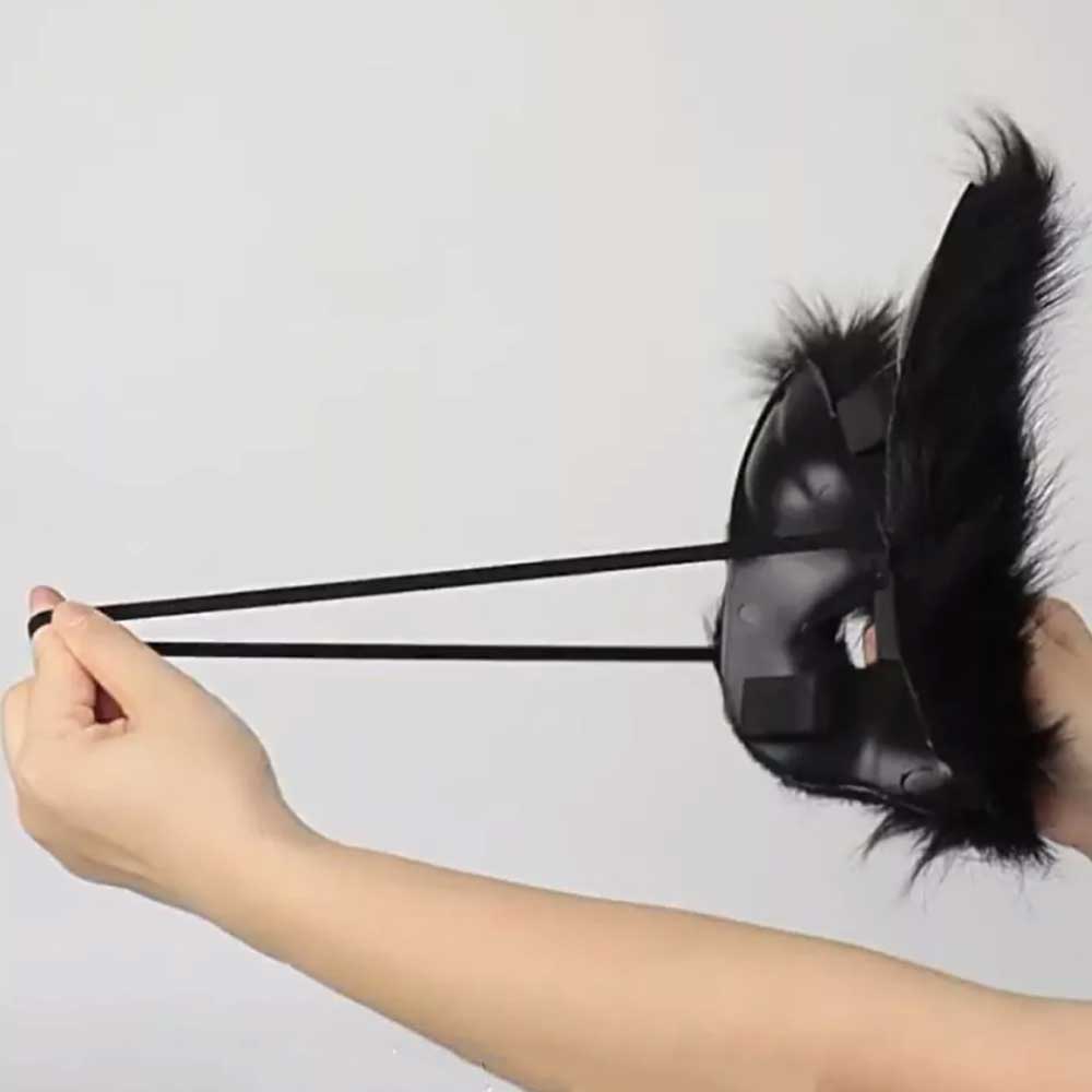 Furry Cat Fox Mask Christmas Party Cat Fox Cosplay Costume Mask Tail Paws Set