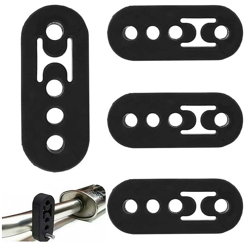 4PCS Car Exhaust Rubber Hangers - Heavy Duty Universal Pipe Mount Brackets