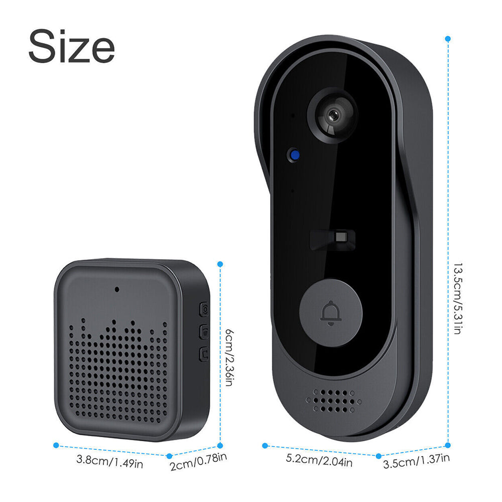 Wireless Smart Video Doorbell WiFi Tuya Security Camera Bell Phone Door Ring
