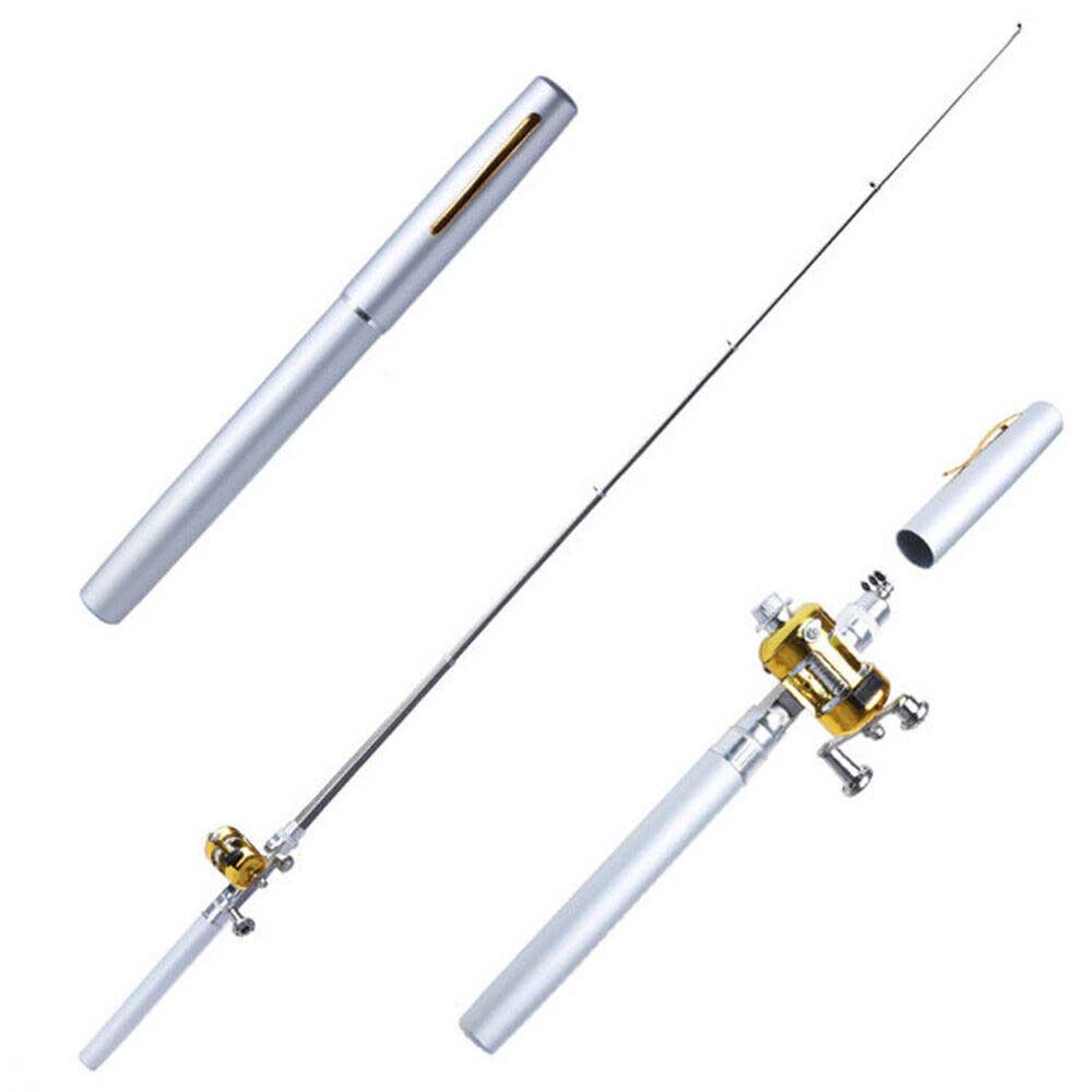 Portable Pocket Size Fishing Rod Telescopic Pen Fishing Pole and Reel Combo