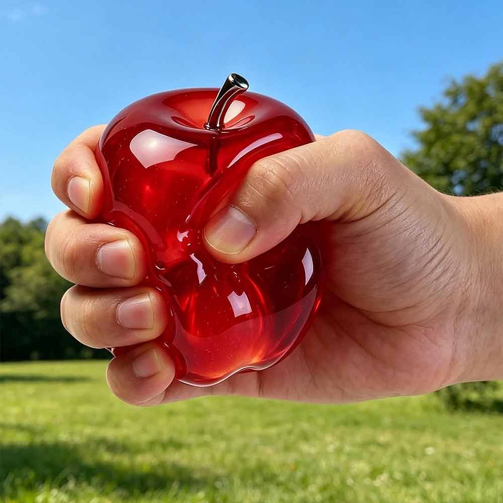Apple Squishy Stress Ball – Red Fruit Fidget Sensory Toy for ADHD Anxiety