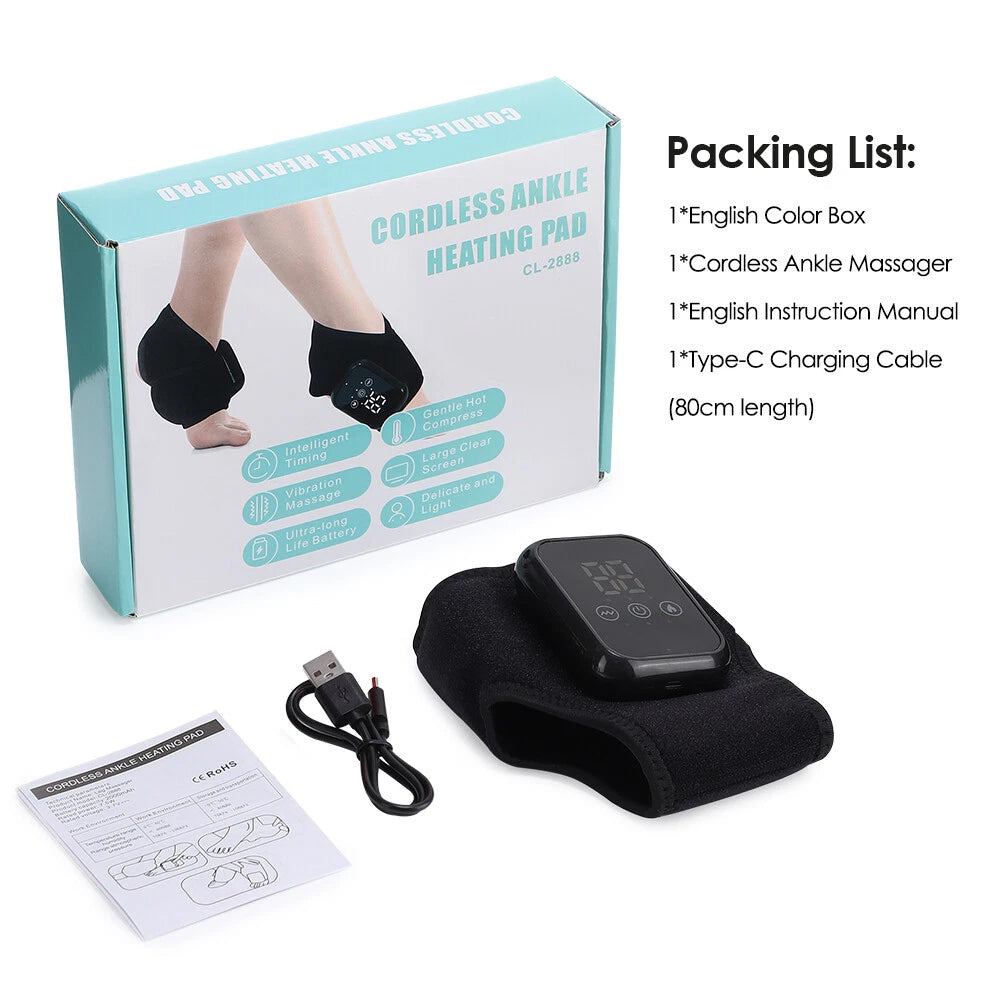 Foot Vibration Massager with Infrared Heat - 3 Modes for Pain Relief & Therapy