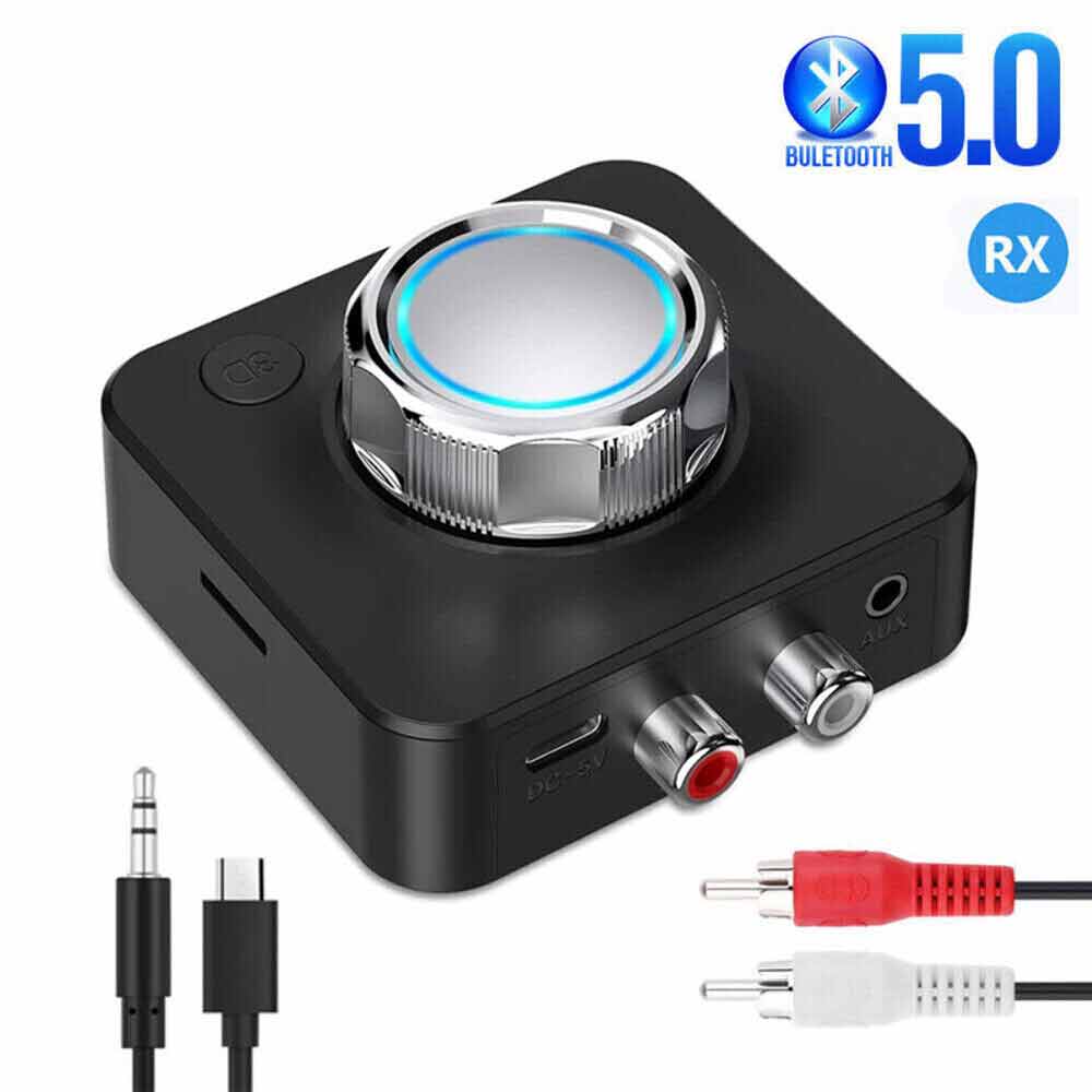 Bluetooth 5.0 Audio Receiver Bar Wireless Stereo Adapter 3.5mm AUX RCA Cable NEW